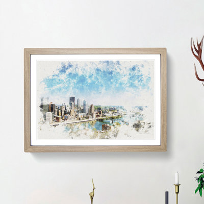 Skyline of Pittsburgh Pennsylvania - Picture Frame Painting Print