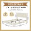 Structure de lit grand moderne avec revêtement en velours et design en bois massif