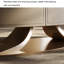Table basse légère de luxe en forme de plaque ovale-2056445604