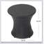 Table d'appoint en sablier 19 pouces de 19 po, durable et polyvalente pour un usage intérieur et extérieur, aucun assemblage requis