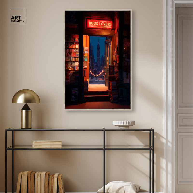 Décoration murale dortoir New York , 37"H x 25"W, Natural Oak Frame