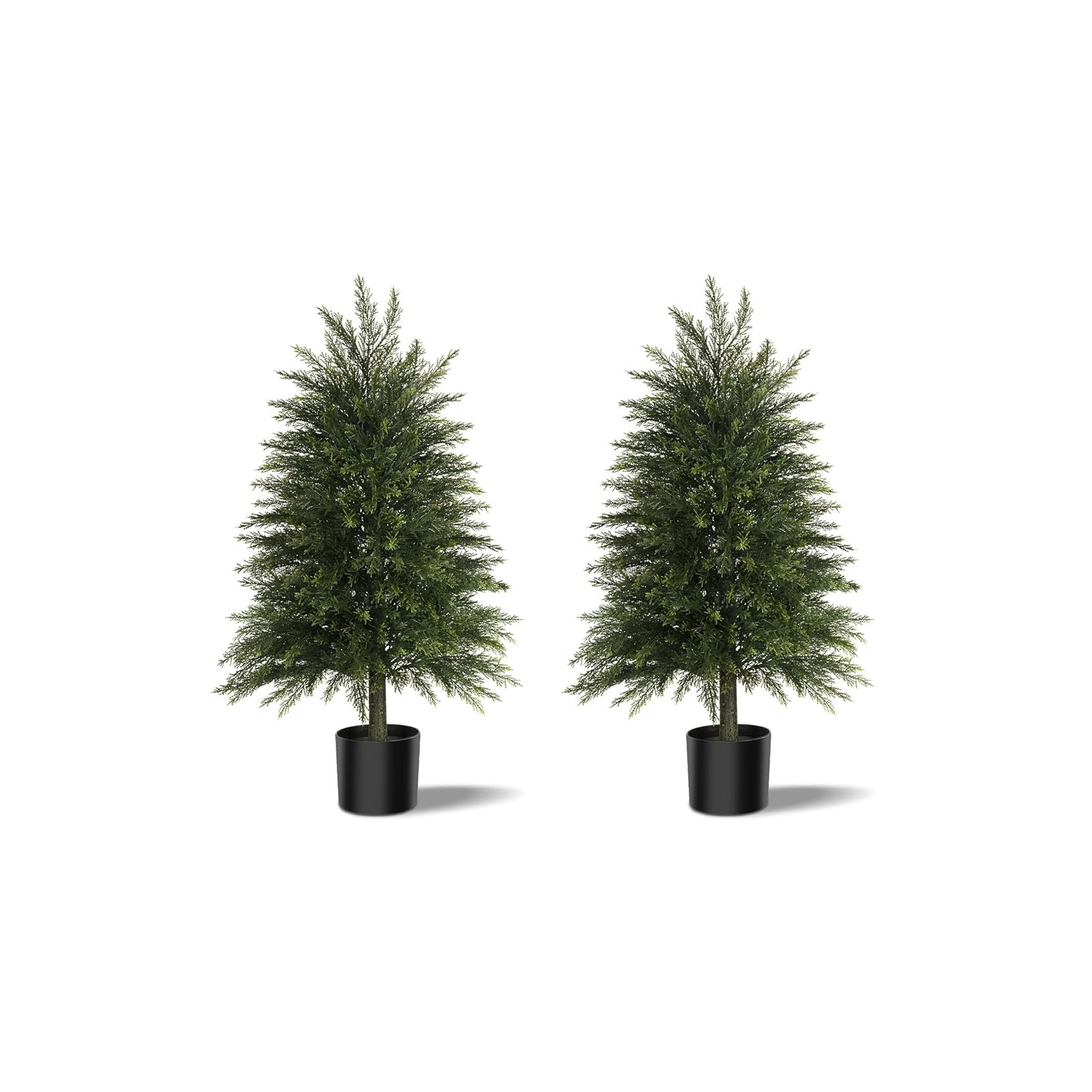 48?Artificial Cedar Fluffy Leaf Set, 36.2" H x 17.7" W x 17.7" D
