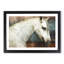 White Horse Portrait - Picture Frame Painting Print-56739168-56739167