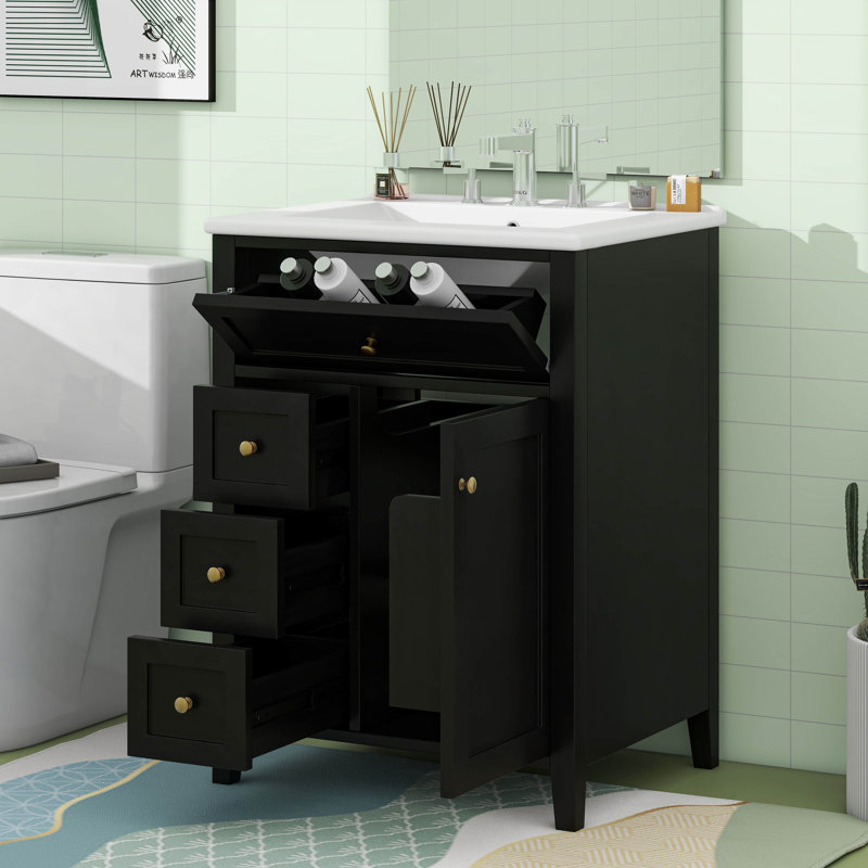 Armoire de rangement moderne avec tiroirs Modern, Noir