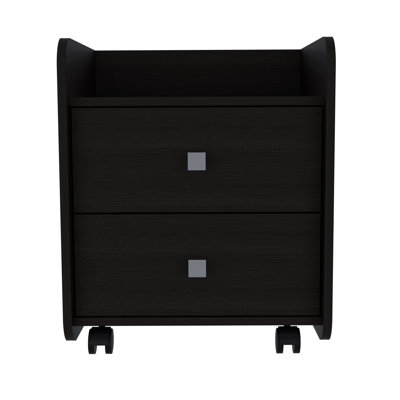 Marsella Nightstand, Two Drawers, Metal Handle, Bedroom