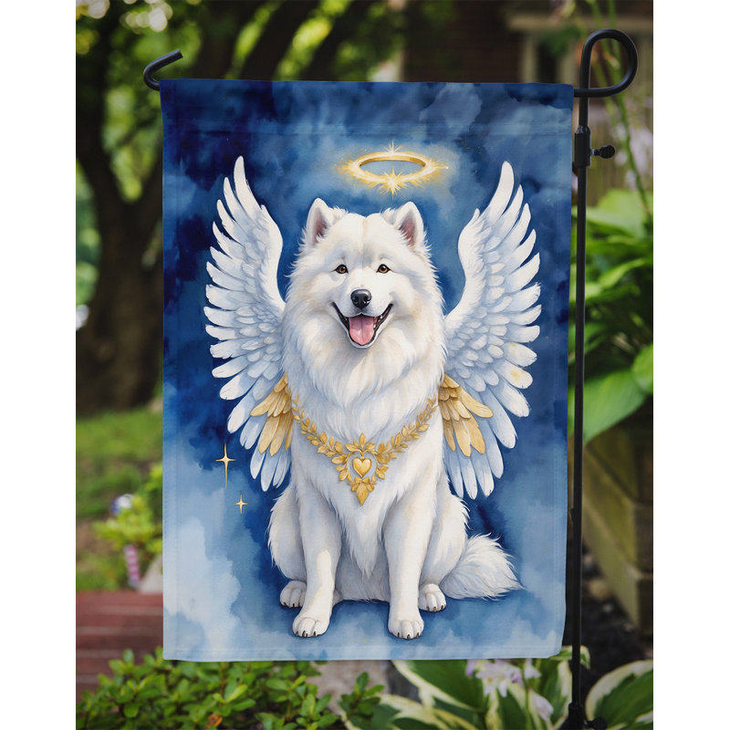 Samoyède mon ange drapeau de jardin
