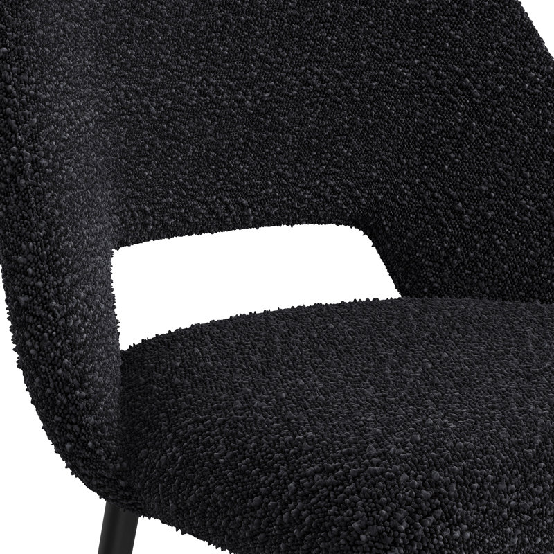 Chaise Valdez Boucle, Bouclé noir