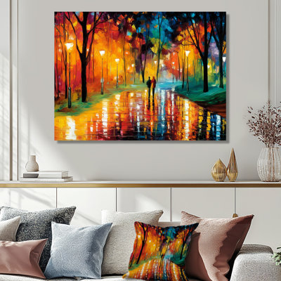Vibrant Street - Couple, décoration murale en métal, impression Glam