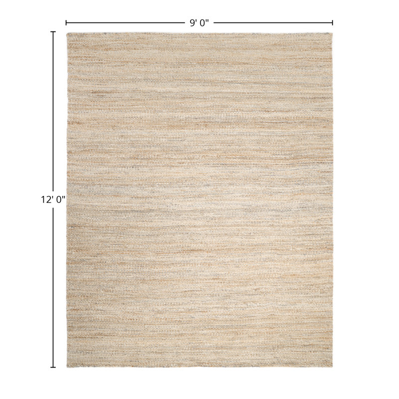 Lee Tencel Geometric Area Rug in Brown, Rectangle 9' x 12'
