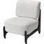Chaise d'appoint moderne avec base en bois massif-1039859365