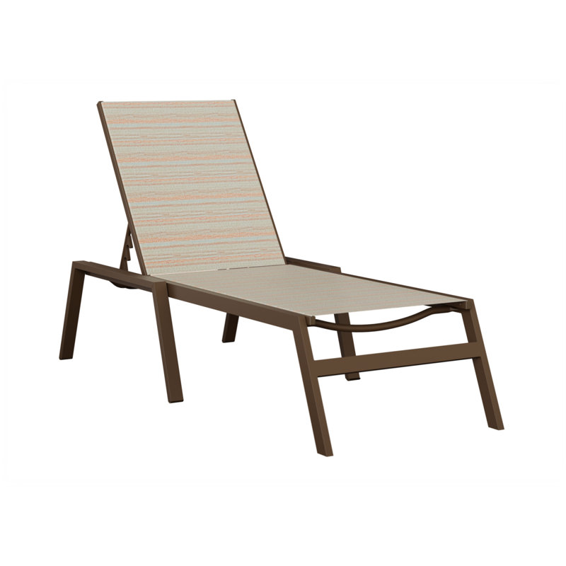 Chaise longue sans accoudoirs Berlin Gardens Vida, Filon de bois mesquite, Kaki