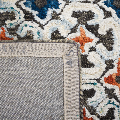 Tapis taupe noué à la main Vahakn