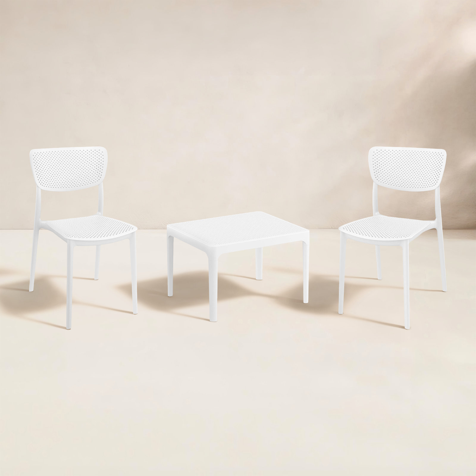 Farrah 2-Person Patio Seating Group, White