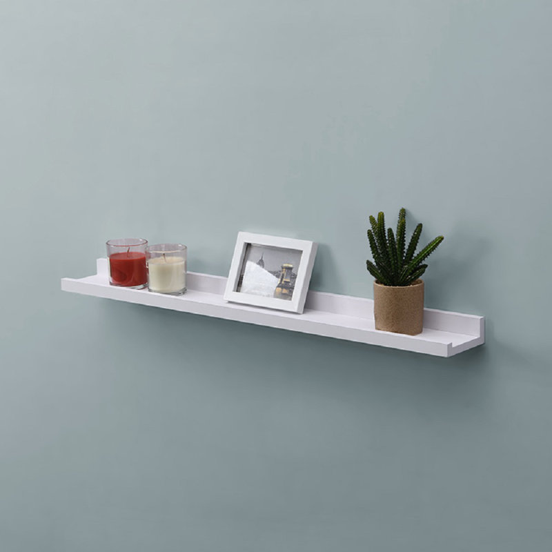 Ayrial 2 Piece Floating Shelf, White, 4cm H x 80cm W x 10cm D