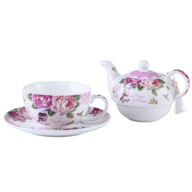 Lily Manor Aledo 0.5ml Stovetop Safe Floral Teapot