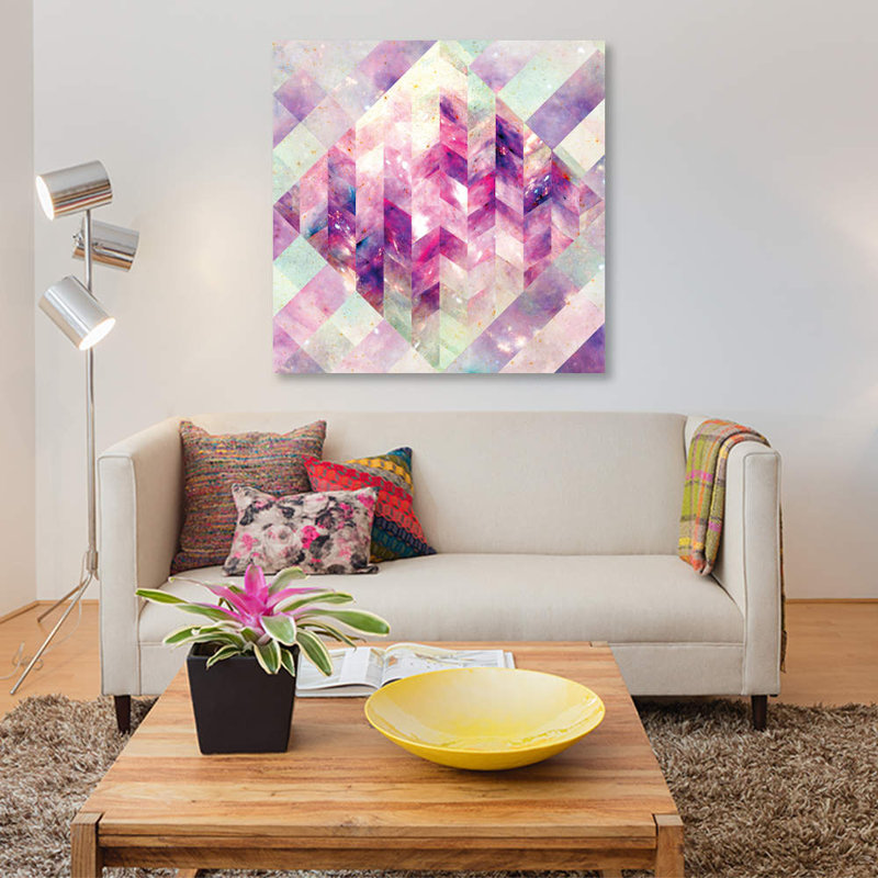 « geometric abstract galaxy iii » par barruf, reproduction d’impression sur toile tendue, H 18 po x l 18 po x P 1,5 po