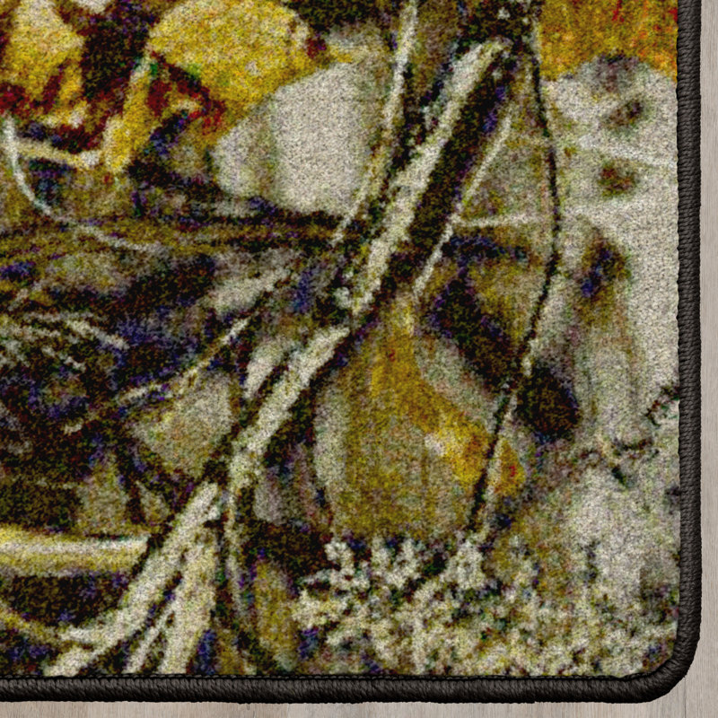 Realtree MAX-4 Camouflage Synthetic Rectangular Area Rug