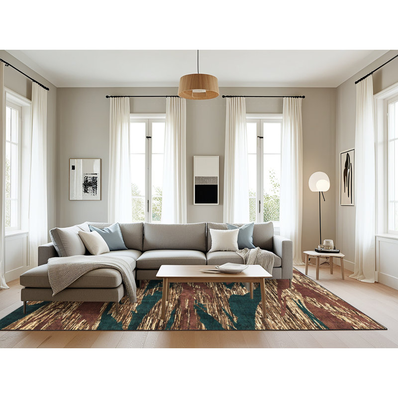 Tapis abstrait moderne 4205, Rectangle 8 pi x 10 pi