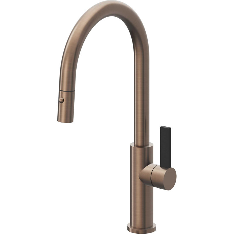 Corsano Single Handle Pull Down Kitchen Faucet, Satin Bronze