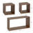 Dipaolo 3 Piece Solid Wood Accent Shelves