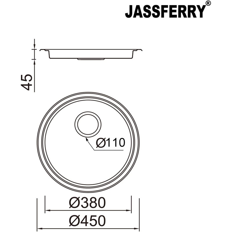 Belfry Kitchen Amethy 450mm W Single Bowl Stainless Steel Drop-In Kitchen Sink 0