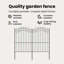 Vidaxl Garden Fence Powder-Coated Steel-116797820-116797821