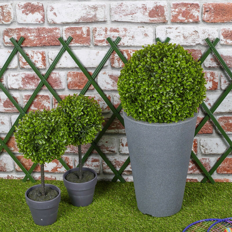 Elieace Pot Planter, Light Grey, 35.5cm H x 24cm W x 24cm D, 2