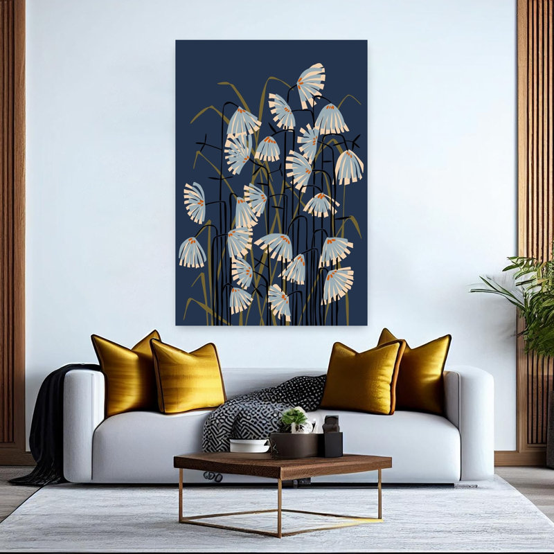 Art contemporain abstrait géométrique minimaliste avec oiseau, H 60 po x l 40 po