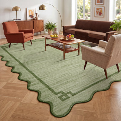 Tapis festonné lavable, antidérapant, antidérapant et résistant aux marques pour le couloir de la cuisine