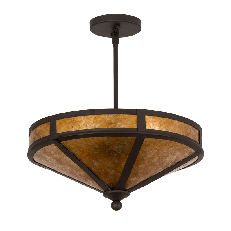Craftsman Prime 2 - Light Semi Flush Mount, Oil Rubbed Bronze, 18" H x 15.75" W x 15.75" D