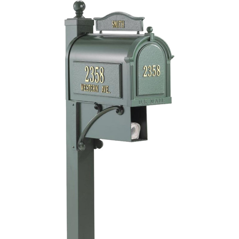 Premium Locking Post Mounted Mailbox, Yes