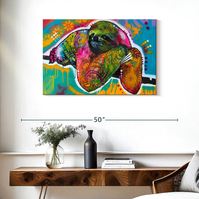 Brampt Colorful Sloth, 24" H x 36" W