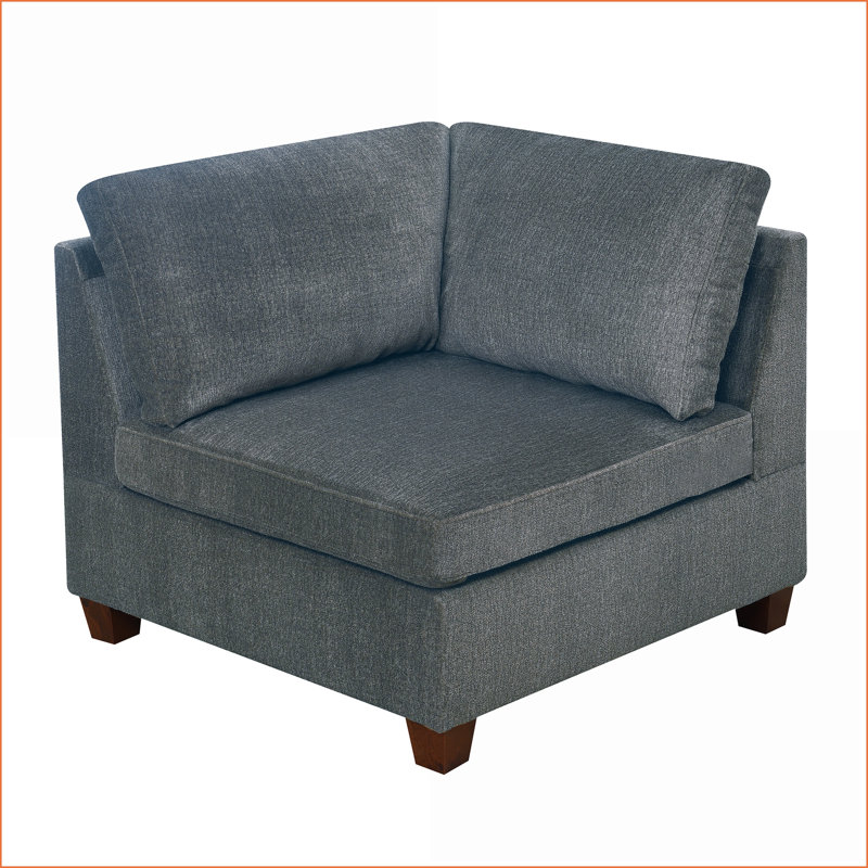 Ensemble de canapé modulaire modulaire 5 pièces chenille gris ardoise pour le salon | Gris ardoise | Chenille