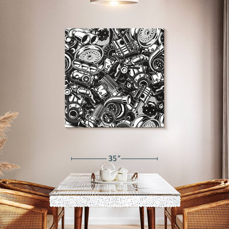 Mehar Car Parts Medley, 39" H x 39" W