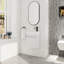 Meuble-lavabo mural moderne de 18 po avec lavabo en résine blanche et de nombreux espaces de rangement - compartiment élégant au design élégant, porte à fermeture en douceur-2108375559