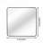 Metal Framed Square Bathrrom Mirror for Wall-1062226924