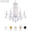 Siena 6 Light 24.5in x 23.5in Chandelier with Crystal Tusks in Polished Stainless Steel with Clear Radiance Crystals-1475142383-1475142419