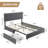 Upholstered Platform Bed Frame With 4 Storage Drawers And Adjustable Headboard-109579843