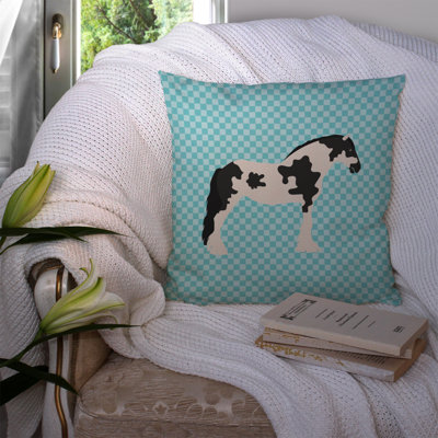 Coussin décoratif d’extérieur en toile carrée à contrôle cheval