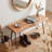 36" Acacia Wood Bench with Hairpin Legs-1193026628