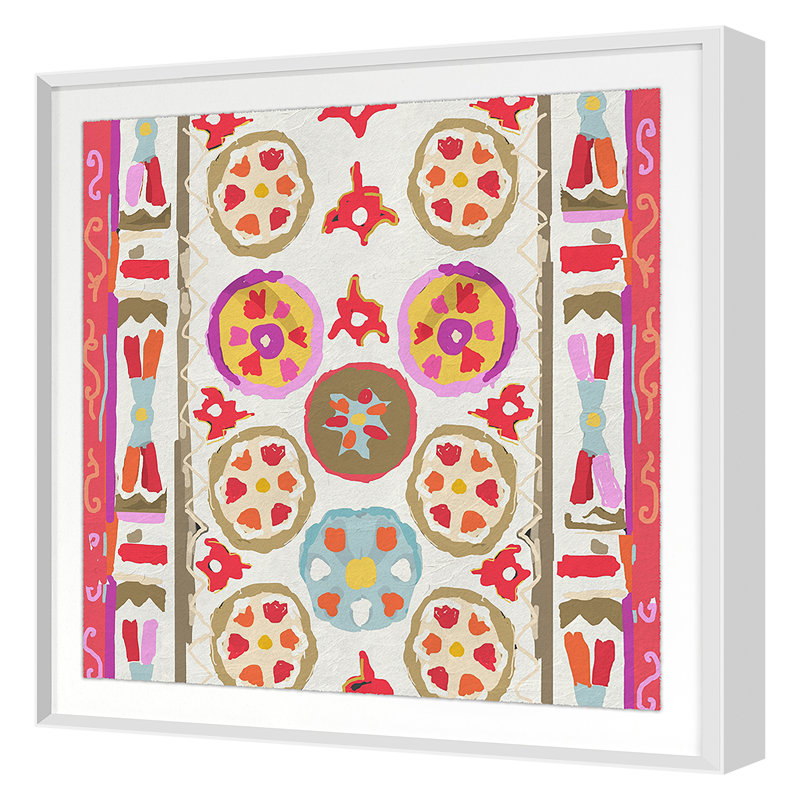 Tribal Cream Print by Dana Gibson, White, 40" H x 40" W x 1.75" D