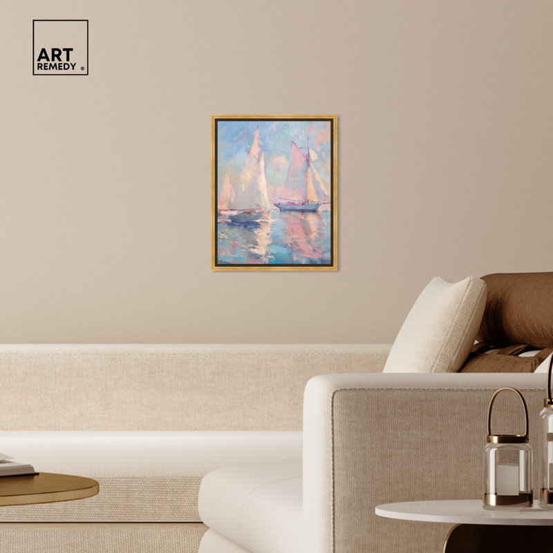 "Art Remedy", voile encadrée, 1 pièce, art mural sur toile 57708, H 21 po x l 17 po, Encadrement doré