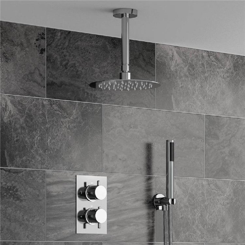 Sierra Round Ceiling Mount Shower Set Luxurious Modern Rainfall Shower Experience