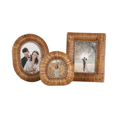 Rattan Picture Frame Set