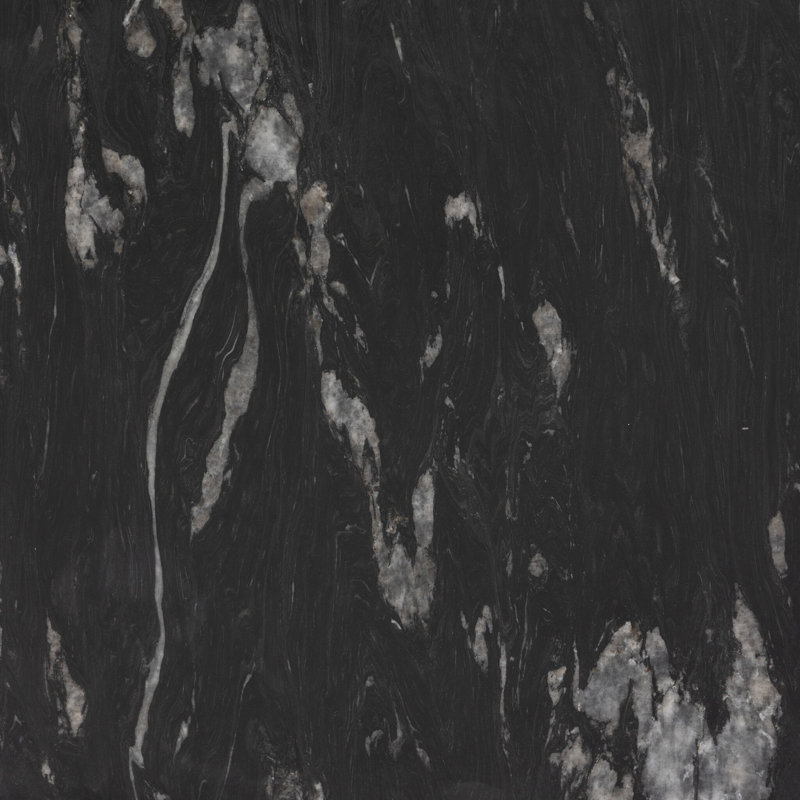 Hammered Iron End Table-White Marble, Charcoal Marble Top/Hammered Black Iron Base
