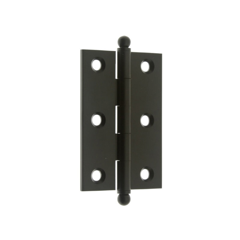 Solid Brass Mortise Hinge, Matte Black