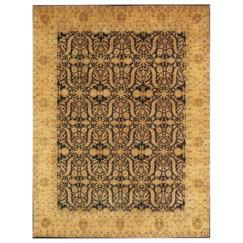 Tapis de la surface en laine 9 pi x 12 pi "one-of-kind" à la main noué la style traditionnel Charlene