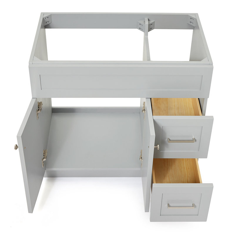 Base de meuble-lavabo simple 36 po Paulla, Gris