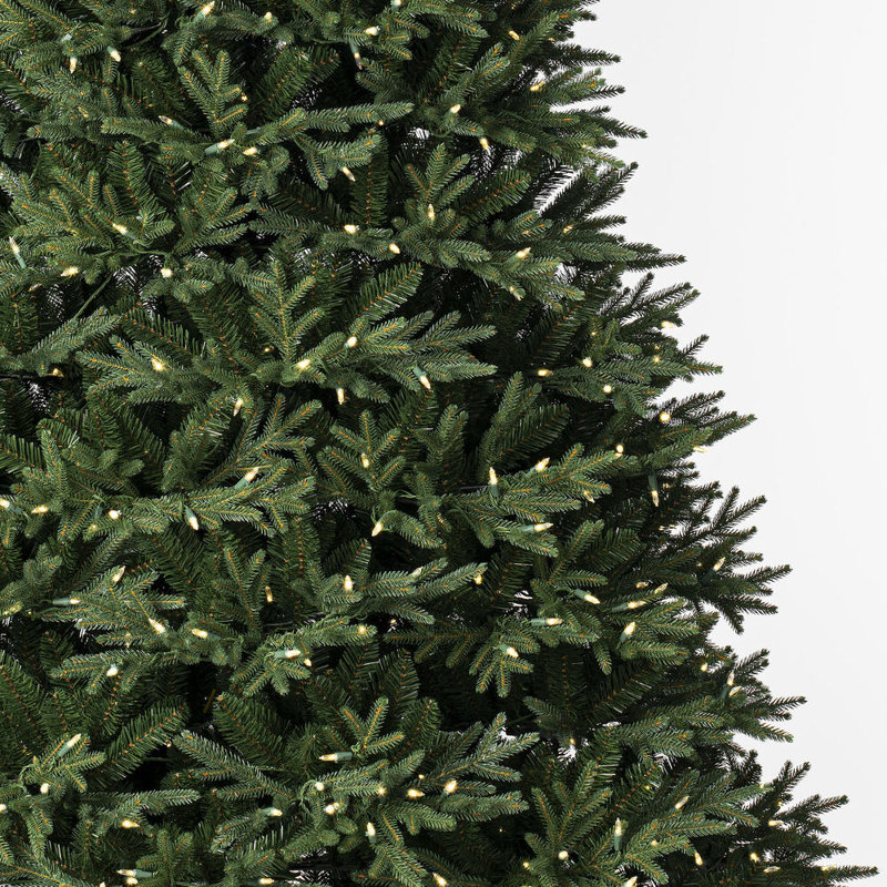 9' H Lighted Artificial Fir Christmas Tree