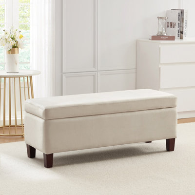 Banc de rangement en tissu